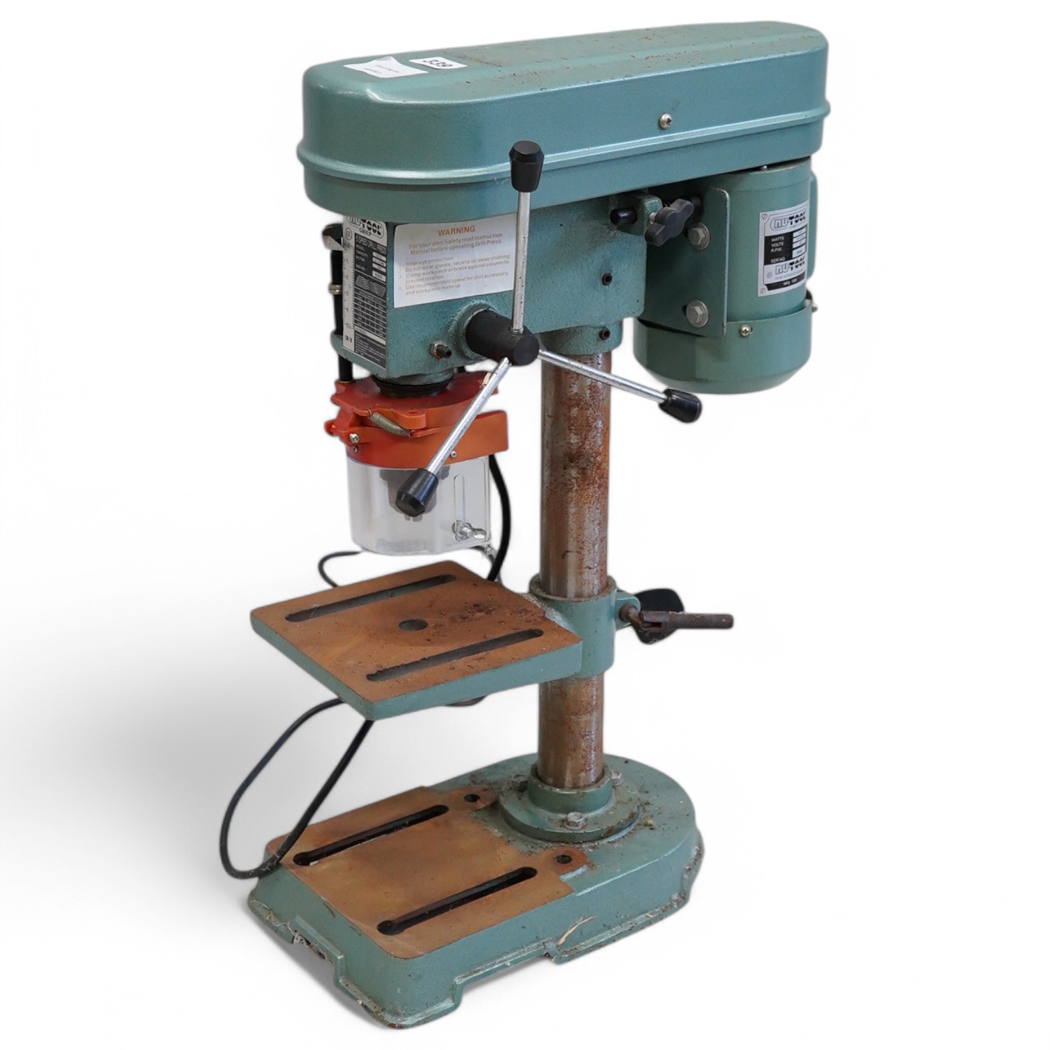 A Nu-tool CH10 model maker’s pillar drill, height 58.5cm. Condition fair, some surface rust.